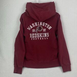 NFL Washington Redskins Zip Up Sweater Womens Large Red Hooded Sweatshirt